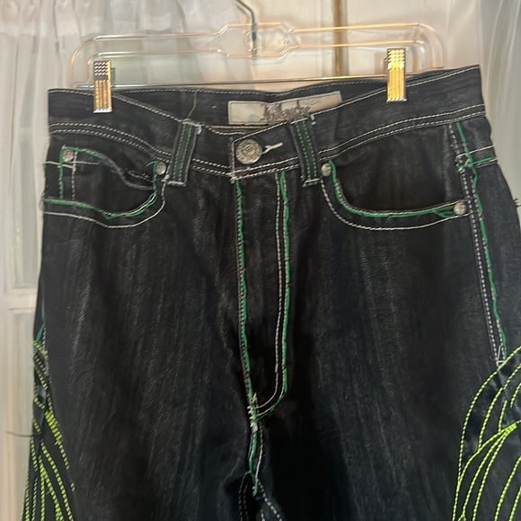 ablanche baggy Skater Y2K Embroidered jeans Men’s Size 34” Inseam 28” and 16W - Picture 7 of 12